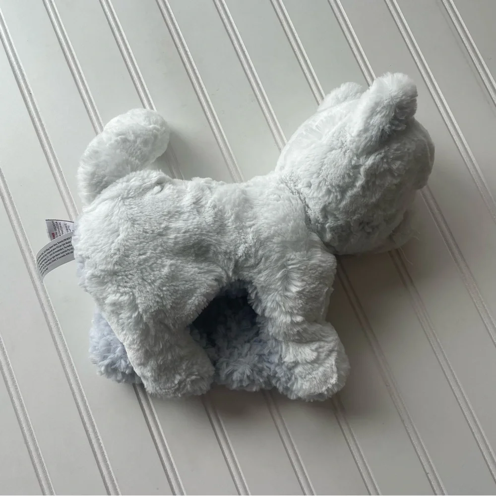 Gund Cozys Cat 11” Plush White Kitten Kitty Floppy Soft Lovey Doll 6058951 Blue